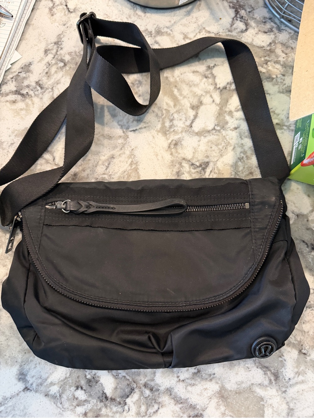 Lululemon Black Crossbody Messenger Bag